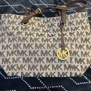 Michael Kors Brown Signature Tote Bag